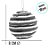 Bola de Natal - Chenile Listrada Verde, Branca e Vermelha - 8cm - 6 unidades - Cromus - Rizzo - Imagem 2
