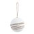 Bola de Natal - Bolinhas Branca e Juta - 8cm - 6 unidades - Cromus - Rizzo - Imagem 1
