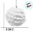 Bola de Natal - Pelúcia Branca - 8cm - 6 unidades - Cromus - Rizzo - Imagem 2