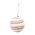 Bola de Natal - Pelucia Branca com Juta - 8cm - 6 unidades - Cromus - Rizzo - Imagem 1