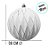 Bola de Natal - Decorada Branco com Dourado - 10cm - 4 unidades - Cromus - Rizzo - Imagem 2