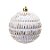 Bola de Natal - Decorada Branco com Dourado - 10cm - 4 unidades - Cromus - Rizzo - Imagem 3