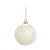 Bola de Natal - Creme com Listras Douradas - 8cm - 6 unidades - Cromus - Rizzo - Imagem 1