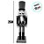 Boneco Soldado Quebra Nozes de Madeira Com Espada - 25cm - Verde e Vermelho - 1 unidade - Rizzo - Imagem 2