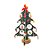 Enfeite de Madeira Árvore de Natal Verde Mod.2 - 25,5cm - 1 unidade - Rizzo - Imagem 1
