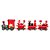 Enfeite de Madeira de Natal Trem - Vermelho - 20cm - 1 unidade - Rizzo - Imagem 1