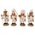 Kit Boneco Soldado Quebra Nozes de Madeira - 9,5cm - Branco e Dourado - 4 unidades - Imagem 1