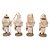 Kit Boneco Soldado Quebra Nozes de Madeira - 9,5cm - Branco e Dourado - 4 unidades - Imagem 2