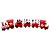 Enfeite de Madeira de Natal Trem - Vermelho - 38,5cm - 1 unidade - Rizzo - Rizzo - Imagem 1