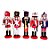 Kit Boneco Soldado Quebra Nozes de Madeira - 13cm - Cabelo Branco e Preto - 5 unidades - Rizzo - Rizzo - Imagem 1