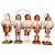Kit Boneco Soldado Quebra Nozes de Madeira Com Espada - 13cm - Branco e Dourado com Glitter - 5 unidades - Rizzo - Rizzo - Imagem 3