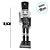 Boneco Soldado Quebra Nozes de Madeira Com Lança - 18,5cm - Azul e Verde - 1 unidade - Rizzo - Rizzo - Imagem 2