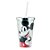 Copo de Plástico com Tampa e Canudo Mickey - 450ml - 1 unidade - Rizzo - Imagem 1
