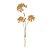 Galho Decorativo - Flores Douradas- 76cm  - 1 unidade - Cromus - Rizzo - Imagem 1