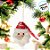 Enfeite para Pendurar - Noel Touca - Vermelho e Branco - 15cm - 1 unidade - Cromus - Rizzo - Imagem 3