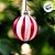 Bola De Natal - Gomos - Vermelho e Branco -  8cm - 6 unidades - Cromus - Rizzo - Imagem 3