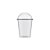 Copo Bolha com Tampa Crystal Bello - 200ml - 20 unidades - Plastilania - Rizzo - Imagem 1