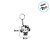 Chaveiro Emborrachado - Hello Kitty - 6cm - 1 unidade - Rizzo - Imagem 2