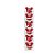 Bola Mickey Listras e Poá - Vermelho e Dourado - 6 cm - 6 unidades - Cromus  - Rizzo - Imagem 1