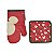 Kit Luva e Pegador Cozinha Mickey Mouse Classic Vermelho e Verde - 01 unidade Natal Disney - Cromus - Rizzo - Imagem 1