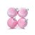 Bola de Natal de Veludo - Rosa - 10cm - 4 unidades - Cromus - Rizzo - Imagem 1