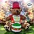 Urso De Natal Premium Gigante Inflável Com Led- Bivolt - 2,7m - 1 unidade - Cromus - Rizzo - Imagem 3