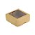 Caixa 4 Doces com Visor S11 (9cm x 9cm x 4cm) Kraft 10 unidades Assk Rizzo Embalagens - Imagem 1