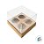 Caixa Mini Cupcake com Tampa Transparente 4 Cavidades (11cm x 11cm x 8,5cm) Kraft - 10 unidades - Assk - Rizzo - Imagem 2