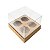 Caixa Mini Cupcake com Tampa Transparente 4 Cavidades (11cm x 11cm x 8,5cm) Kraft 10 unidades Assk Rizzo Confeitaria - Imagem 1