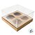 Caixa Cupcake com Tampa Transparente 4 Cavidades (17cm x 17cm x 8,5cm) Kraft - 10 unidades - Assk - Rizzo - Imagem 2