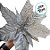 Poinsetia Decorativa De Natal - Prata Com Glitter - 55cm - 1 unidade - Rizzo - Imagem 3