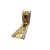 Fita Decorativa Aramada - Bege Com Dourado - 6,3cmx9,14m - 1 unidade - Rizzo - Imagem 1