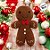 Almofada Gingerbread De Natal - 36cm - 1 unidade - Cromus - Rizzo - Imagem 3