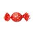 Papel Trufa 14,5x15,5cm - Poa Double Face Vermelho - 100 unidades - Cromus - Imagem 1