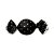 Papel Trufa 14,5x15,5cm - Poa Double Face Preto - 100 unidades - Cromus - Imagem 1