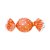Papel Trufa 14,5x15,5cm - Poa Double Face Laranja - 100 unidades - Cromus - Imagem 1