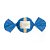 Papel Trufa 14,5x15,5cm - Petit Poa Azul Ouro - 100 unidades - Cromus - Imagem 1