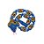 Brinquedo Cobra Naja Articulada - Azul - 1 unidade - Rizzo - Imagem 1