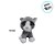 Cachorro De Pelúcia Cinza - 10cm - 1 unidade - Rizzo - Rizzo - Imagem 2