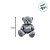 Urso De Pelúcia Love - Marrom - 13cm - 1 unidade - Rizzo - Imagem 2