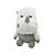 Rinoceronte De Pelúcia Branco e Cinza - 8cm - 1 unidade - Rizzo - Imagem 1