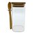 Pote de Vidro Hermético com Tampa e Colher de Bambu - 6x12cm - 300ml - 1 unidade - Rizzo - Imagem 1