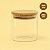 Pote de Vidro Hermético com Tampa de Bambu - 8x8cm - 300ml - 1 unidade - Rizzo - Imagem 1