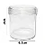Potinho Acrílico Redondo Tampa Rosqueável - G - 200ml - 6,2cm x 7cm - 10 unidades - Rizzo - Imagem 2