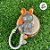 Chaveiro Coelho Metalizado - Furta-Cor Marrom e Laranja  - 6cm - 1 unidade - Rizzo - Imagem 2