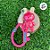 Chaveiro Coelho Metalizado - Rosa e Creme - 6cm - 1 unidade - Rizzo - Imagem 2