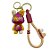 Chaveiro Coelho Metalizado - Marsala e Amarelo - 6cm - 1 unidade - Rizzo - Imagem 1