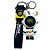 Chaveiro Coelho Astronauta - Preto e Laranja - 7,5cm - 1 unidade - Rizzo - Imagem 1