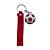 Chaveiro Bola de Futebol - Vermelho - 3cm - 1 unidade - Rizzo - Imagem 1