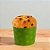 Forma Panetone 250g  - Verde Decorada com Trevos - 10 unidades - Ecopack - Rizzo - Imagem 1